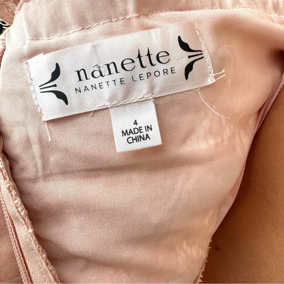 Nanette Lepore Blush Laced Ruffled Cotton Backless Cocktail Midi Dress Women’s 4 - Picture 15 of 16